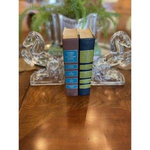 Vintage 1940s Clear Molded Glass Rearing Horse Bookend Set Pair New Martinsville